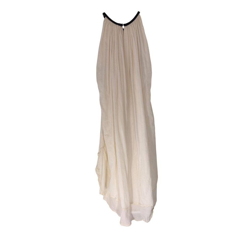 Heidi Merrick Sous Dress Ivory White Beachy Vacation Resort Leather Collar XS - Picture 9 of 13
